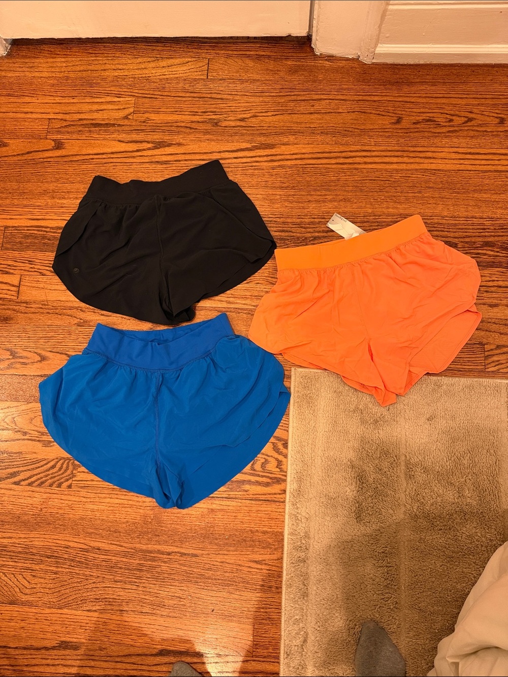 High Waister Split Running Shorts with Liner - bundle of 3
